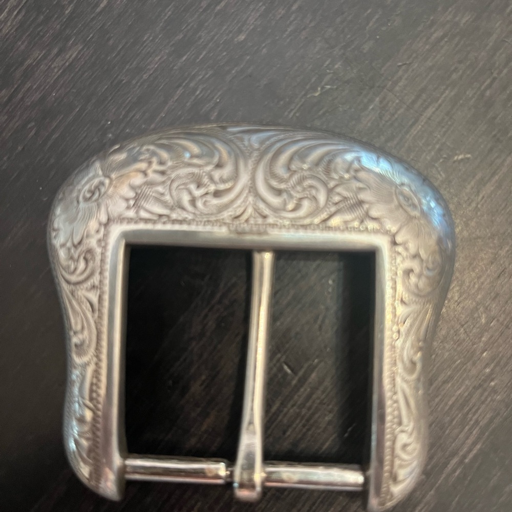 Intricate Silver Belt Buckle for Women